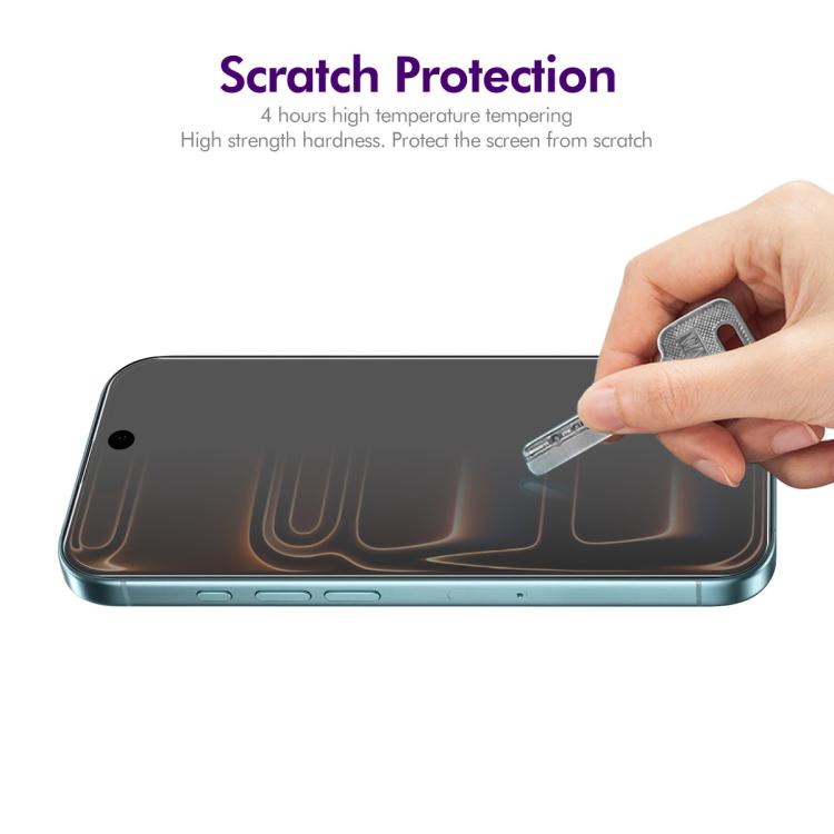 5pcs ENKAY Hat-Prince 28 Degree Anti-peeping Privacy Tempered Glass Film, For iPhone 17 Pro Max, For iPhone 17 Pro, For iPhone 17, For iPhone 17 Air, For iPhone 16 Pro Max, For iPhone 16 Pro, For iPhone 16 Plus, For iPhone 16, For iPhone 15 Pro Max...