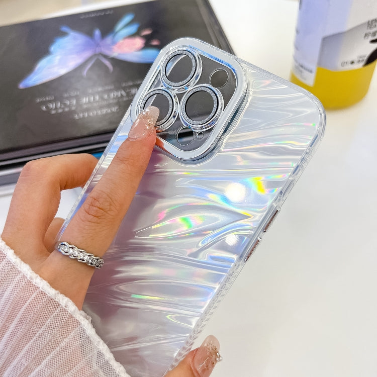 Plating Glitter Texture Chain Wristband TPU Phone Case with Lens Film, For iPhone 16