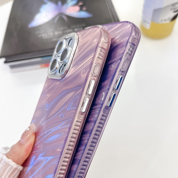 Plating Glitter Texture Chain Wristband TPU Phone Case with Lens Film, For iPhone 14 Pro Max