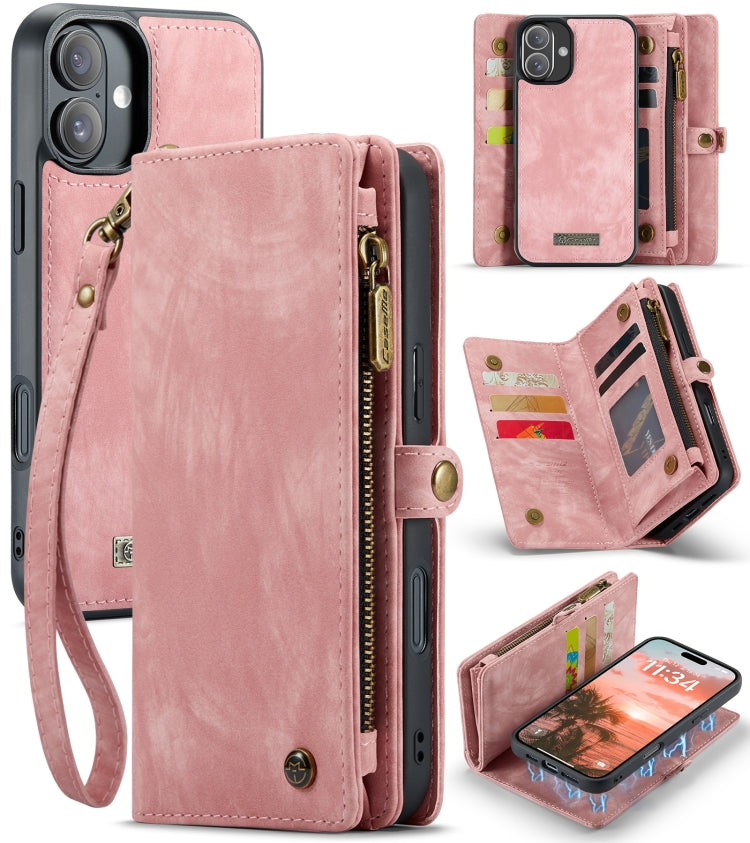 CaseMe 008 Detachable Multifunctional Leather Phone Case, For iPhone 16e, For iPhone 16 Pro Max, For iPhone 16 Pro, For iPhone 16 Plus