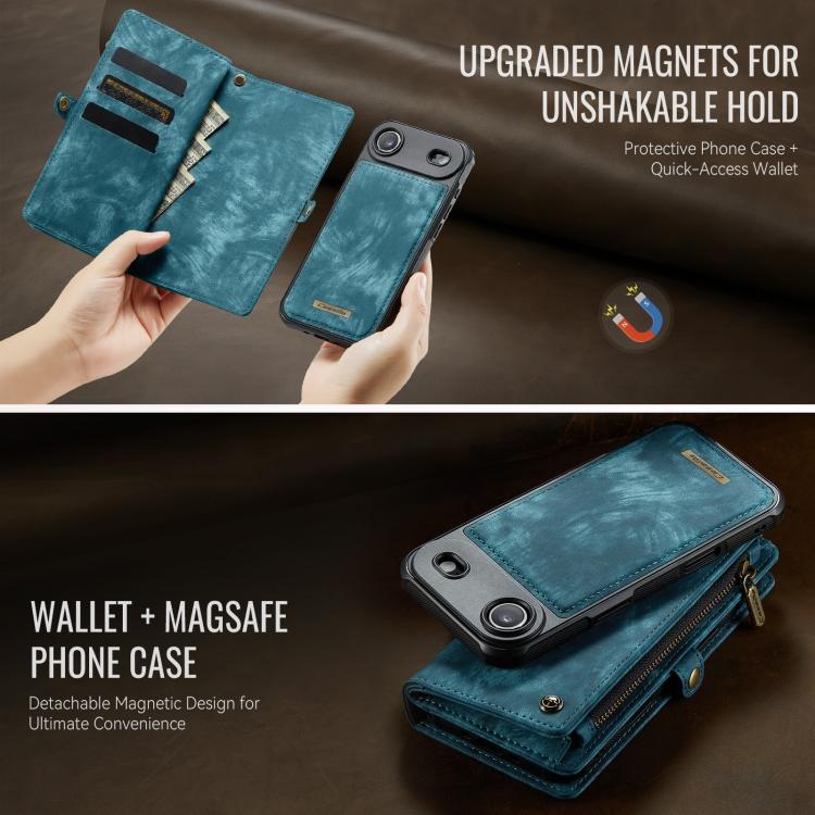 CaseMe 008 Detachable Multifunctional Leather Phone Case, For iPhone 16e, For iPhone 16 Pro Max, For iPhone 16 Pro, For iPhone 16 Plus