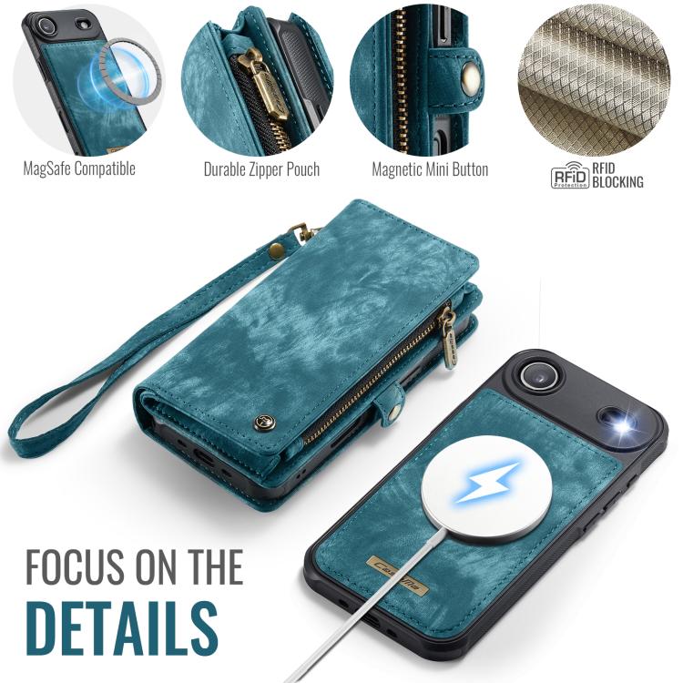 CaseMe 008 Detachable Multifunctional Leather Phone Case, For iPhone 16e, For iPhone 16 Pro Max, For iPhone 16 Pro, For iPhone 16 Plus