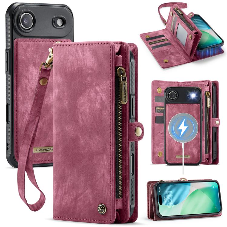 CaseMe 008 Detachable Multifunctional Leather Phone Case, For iPhone 16e, For iPhone 16 Pro Max, For iPhone 16 Pro, For iPhone 16 Plus