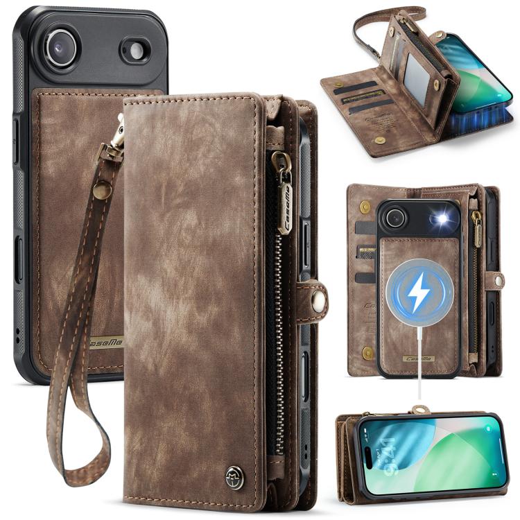 CaseMe 008 Detachable Multifunctional Leather Phone Case, For iPhone 16e, For iPhone 16 Pro Max, For iPhone 16 Pro, For iPhone 16 Plus