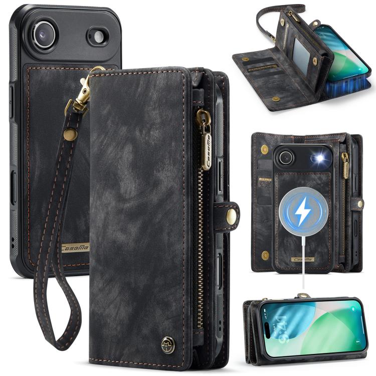 CaseMe 008 Detachable Multifunctional Leather Phone Case, For iPhone 16e, For iPhone 16 Pro Max, For iPhone 16 Pro, For iPhone 16 Plus