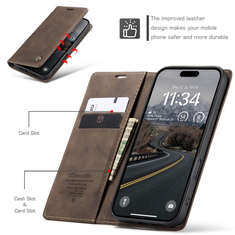 CaseMe 013 Multifunctional Horizontal Flip Leather Phone Case, For iPhone 16e