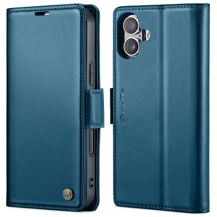 CaseMe 023 Butterfly Buckle Litchi Texture RFID Anti-theft Leather Phone Case, For iPhone Air, For iPhone 16 Pro Max, For iPhone 16 Pro, For iPhone 16 Plus