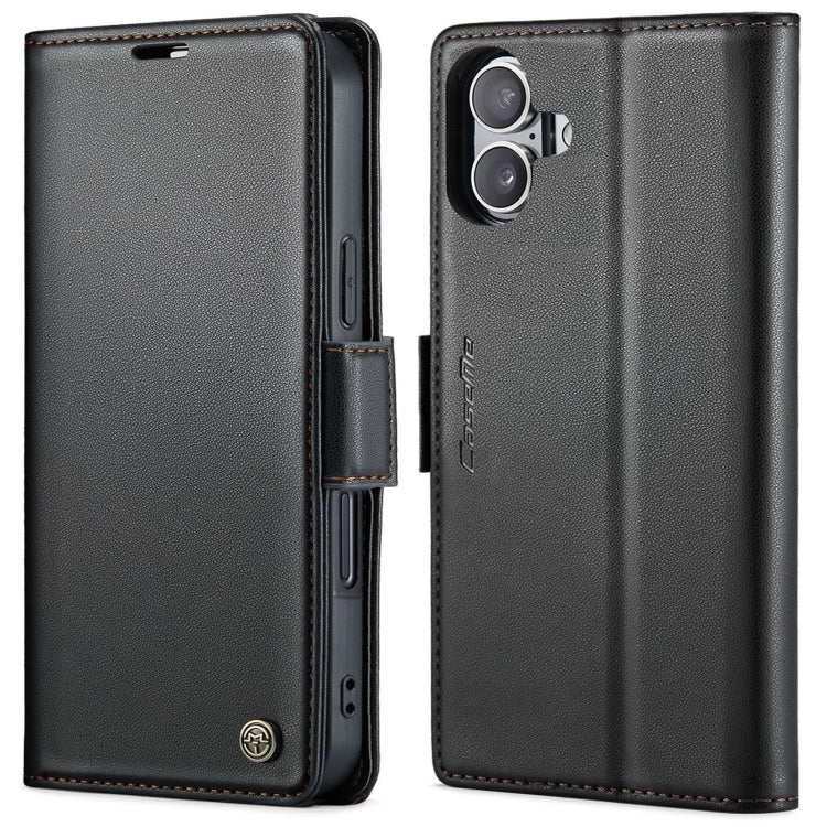 CaseMe 023 Butterfly Buckle Litchi Texture RFID Anti-theft Leather Phone Case, For iPhone Air, For iPhone 16 Pro Max, For iPhone 16 Pro, For iPhone 16 Plus