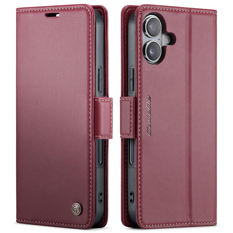 CaseMe 023 Butterfly Buckle Litchi Texture RFID Anti-theft Leather Phone Case, For iPhone 17e / 16e, For iPhone 17 Pro Max, For iPhone 17 Pro, For iPhone 17