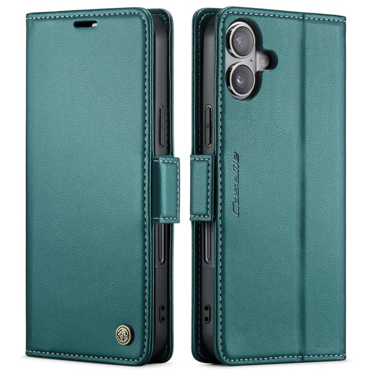 CaseMe 023 Butterfly Buckle Litchi Texture RFID Anti-theft Leather Phone Case, For iPhone 17e / 16e, For iPhone 17 Pro Max, For iPhone 17 Pro, For iPhone 17