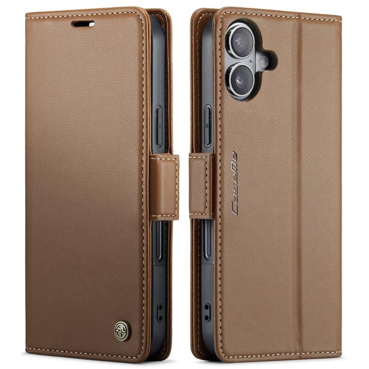 CaseMe 023 Butterfly Buckle Litchi Texture RFID Anti-theft Leather Phone Case, For iPhone 17e / 16e, For iPhone 17 Pro Max, For iPhone 17 Pro, For iPhone 17
