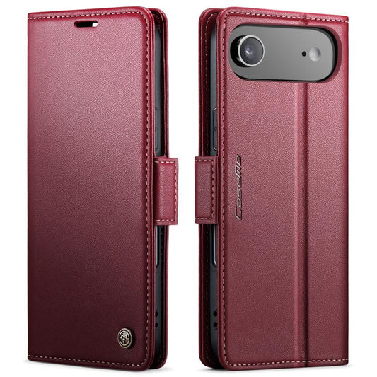 CaseMe 023 Butterfly Buckle Litchi Texture RFID Anti-theft Leather Phone Case, For iPhone Air, For iPhone 16 Pro Max, For iPhone 16 Pro, For iPhone 16 Plus