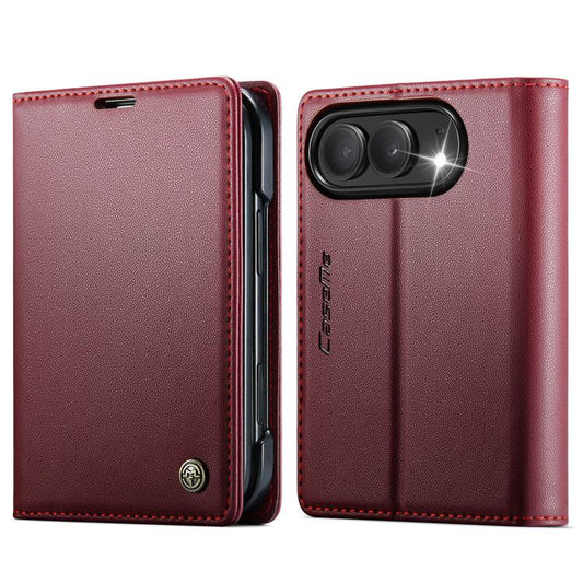 CaseMe 023 Butterfly Buckle Litchi Texture RFID Anti-theft Leather Phone Case, For iPhone 17e / 16e, For iPhone 17 Pro Max, For iPhone 17 Pro, For iPhone 17