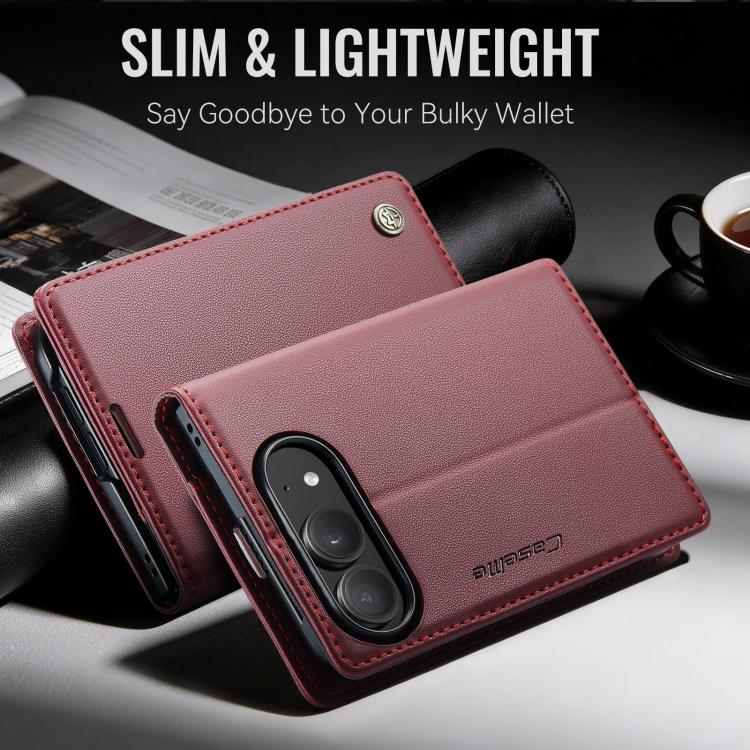 CaseMe 023 Butterfly Buckle Litchi Texture RFID Anti-theft Leather Phone Case, For iPhone 17e / 16e, For iPhone 17 Pro Max, For iPhone 17 Pro, For iPhone 17