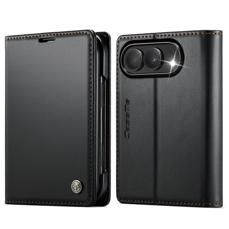 CaseMe 023 Butterfly Buckle Litchi Texture RFID Anti-theft Leather Phone Case, For iPhone 17e / 16e, For iPhone 17 Pro Max, For iPhone 17 Pro, For iPhone 17