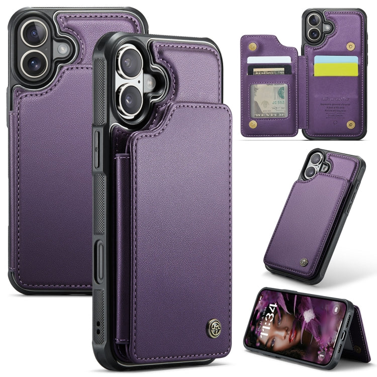 CaseMe C22 Card Slots Holder RFID Anti-theft Phone Case, For iPhone 16