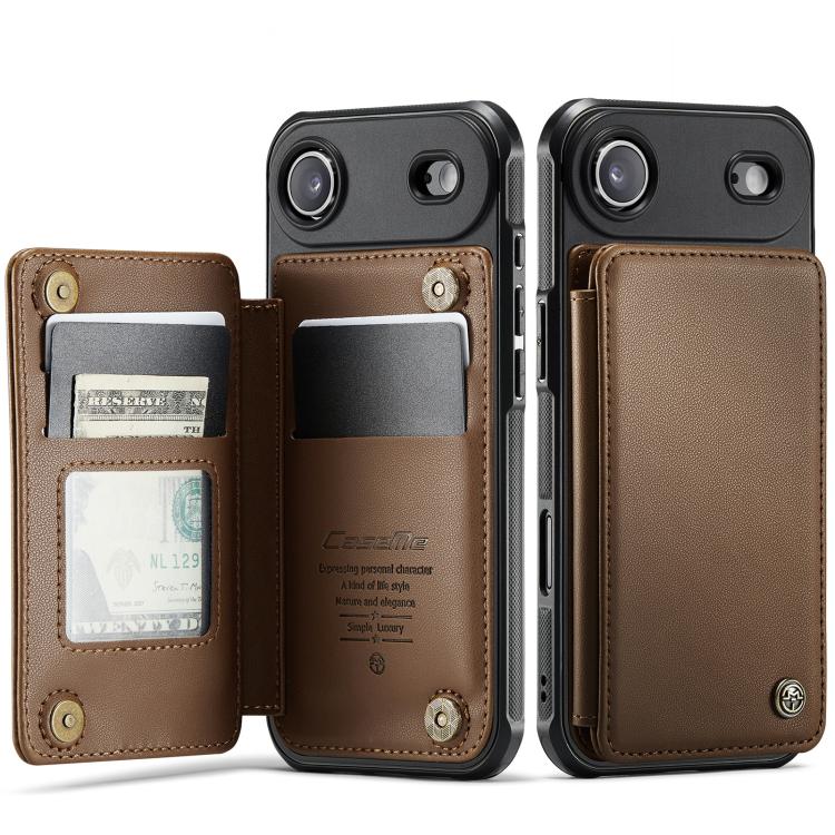 CaseMe C22 Card Slots Holder RFID Anti-theft Phone Case, For iPhone 16e, For iPhone 16 Pro Max, For iPhone 16 Pro, For iPhone 16 Plus