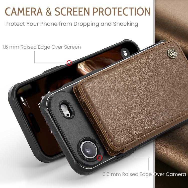 CaseMe C22 Card Slots Holder RFID Anti-theft Phone Case, For iPhone 16e, For iPhone 16 Pro Max, For iPhone 16 Pro, For iPhone 16 Plus