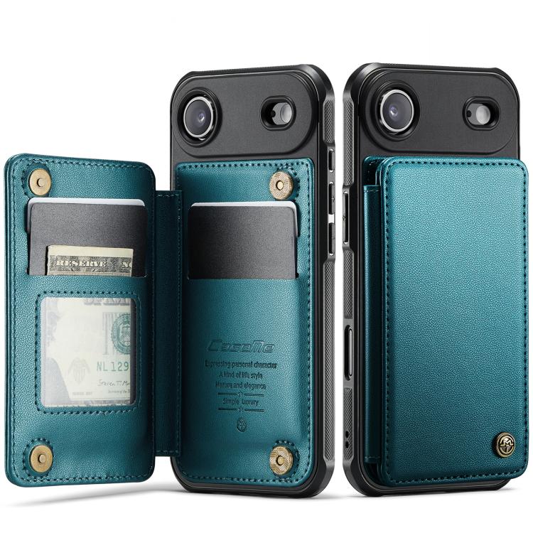CaseMe C22 Card Slots Holder RFID Anti-theft Phone Case, For iPhone 16e, For iPhone 16 Pro Max, For iPhone 16 Pro, For iPhone 16 Plus