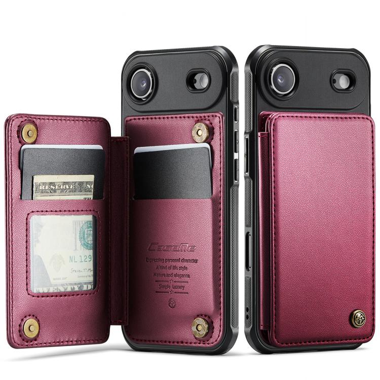 CaseMe C22 Card Slots Holder RFID Anti-theft Phone Case, For iPhone 16e, For iPhone 16 Pro Max, For iPhone 16 Pro, For iPhone 16 Plus