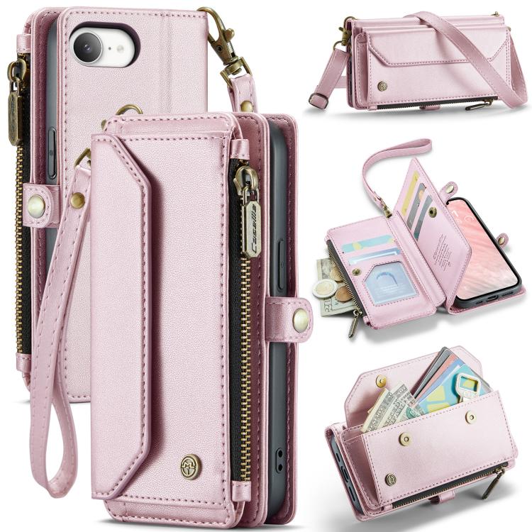 CaseMe C36 Card Slots Zipper Wallet RFID Anti-theft Leather Phone Case, For iPhone 17e / 16e, For iPhone 17 Pro Max, For iPhone 17 Pro, For iPhone 17
