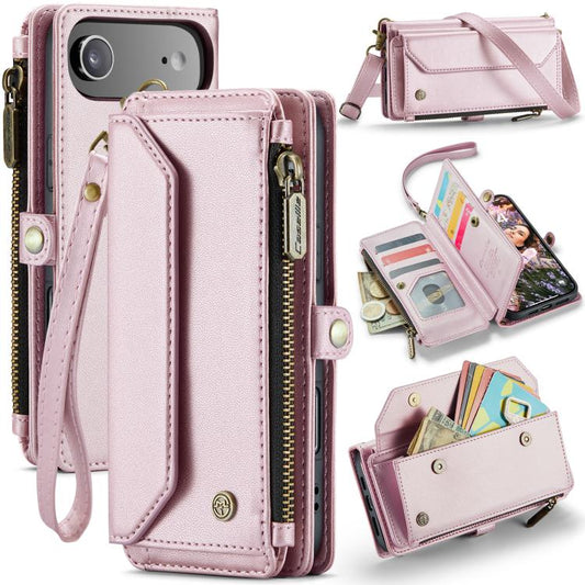 CaseMe C36 Card Slots Zipper Wallet RFID Anti-theft Leather Phone Case, For iPhone Air, For iPhone 16 Pro Max, For iPhone 16 Pro, For iPhone 16 Plus