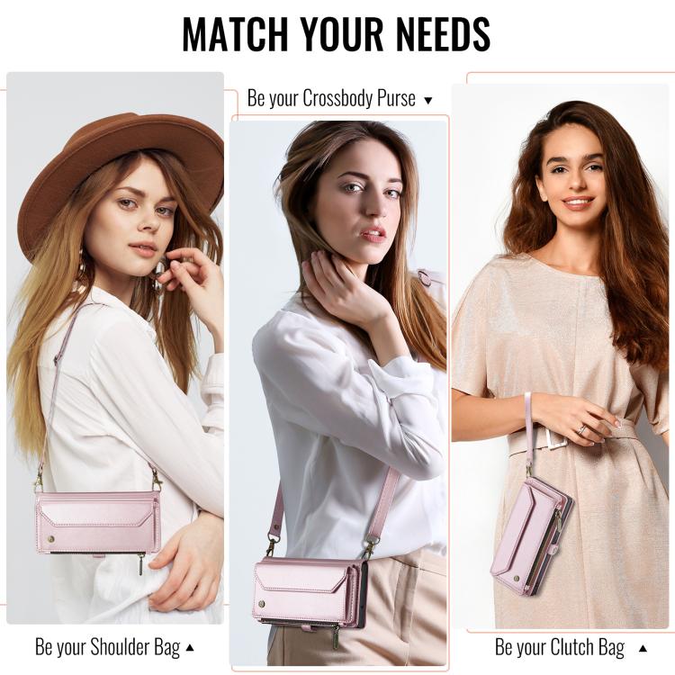 CaseMe C36 Card Slots Zipper Wallet RFID Anti-theft Leather Phone Case, For iPhone Air, For iPhone 16 Pro Max, For iPhone 16 Pro, For iPhone 16 Plus