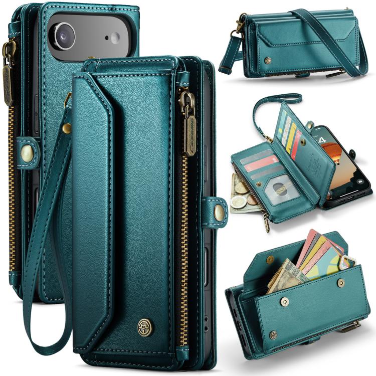 CaseMe C36 Card Slots Zipper Wallet RFID Anti-theft Leather Phone Case, For iPhone Air, For iPhone 16 Pro Max, For iPhone 16 Pro, For iPhone 16 Plus