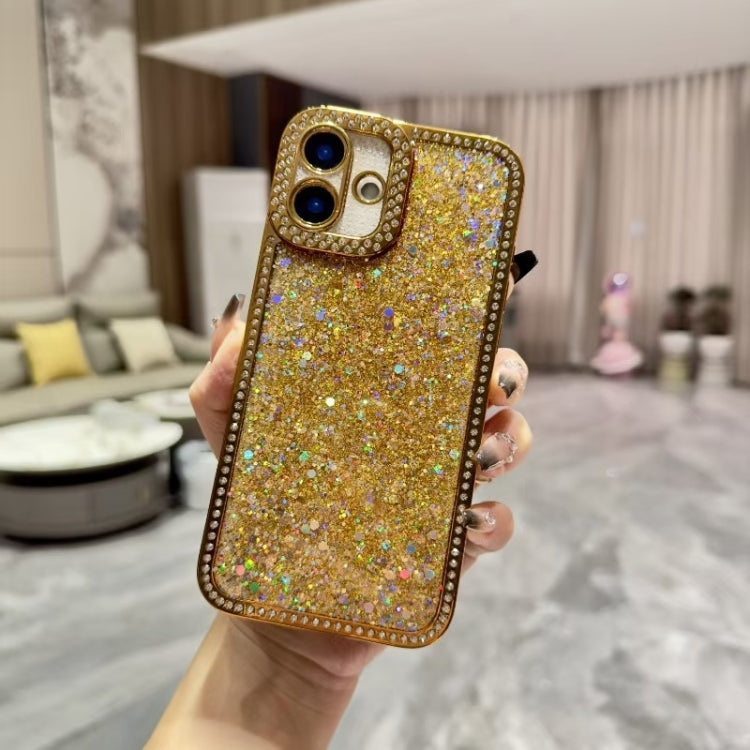 Diamond Glitter Sequins TPU Phone Case, For iPhone 16e, For iPhone 16 Pro Max, For iPhone 16 Pro, For iPhone 16 Plus