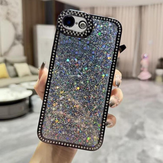 Diamond Glitter Sequins TPU Phone Case, For iPhone 16e, For iPhone 16 Pro Max, For iPhone 16 Pro, For iPhone 16 Plus