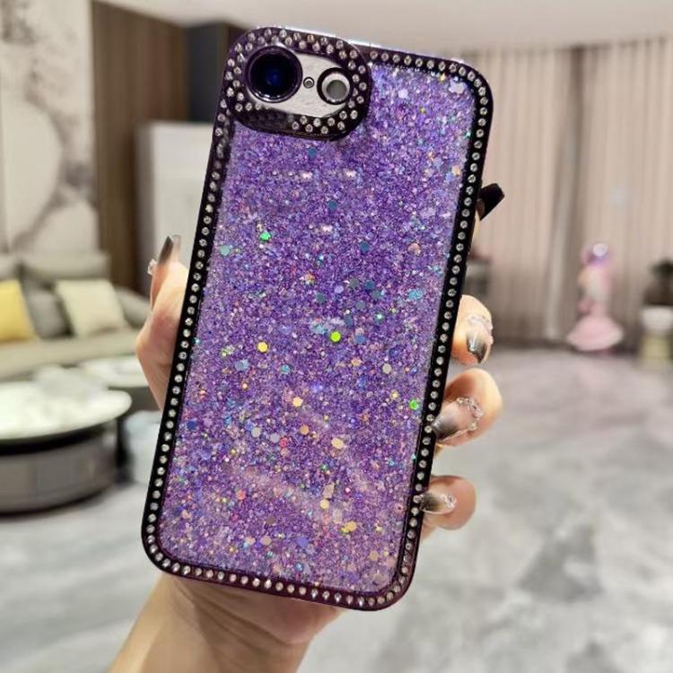 Diamond Glitter Sequins TPU Phone Case, For iPhone 16e, For iPhone 16 Pro Max, For iPhone 16 Pro, For iPhone 16 Plus