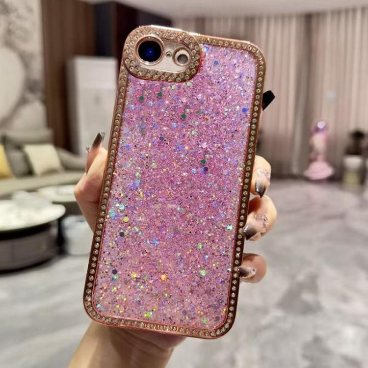 Diamond Glitter Sequins TPU Phone Case, For iPhone 16e, For iPhone 16 Pro Max, For iPhone 16 Pro, For iPhone 16 Plus