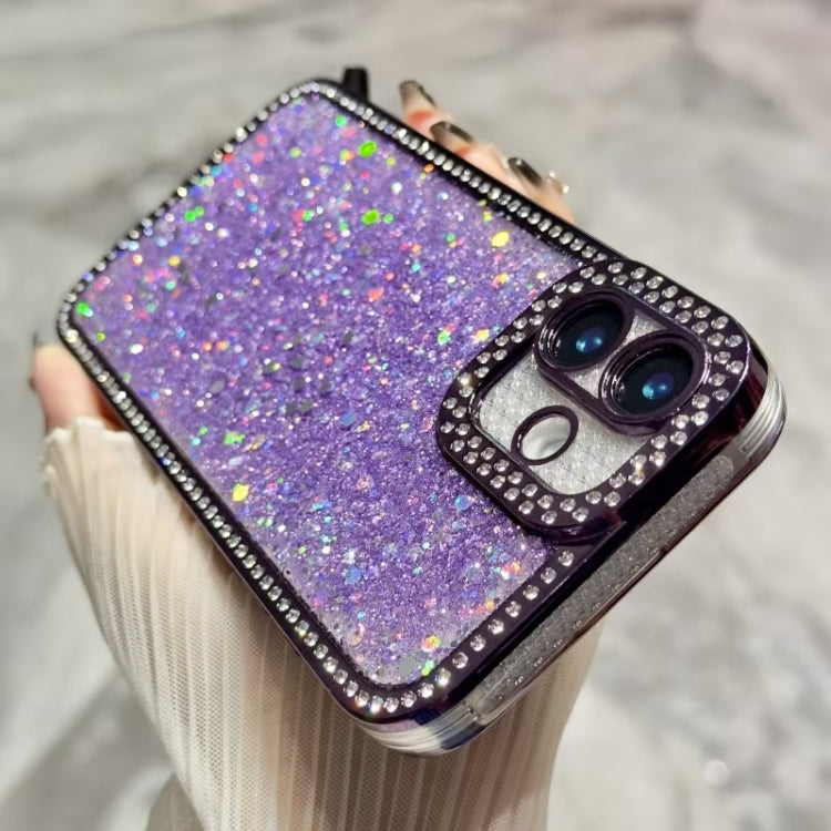 Diamond Glitter Sequins TPU Phone Case, For iPhone 16, For iPhone 15 Pro Max, For iPhone 15 Pro, For iPhone 15 Plus