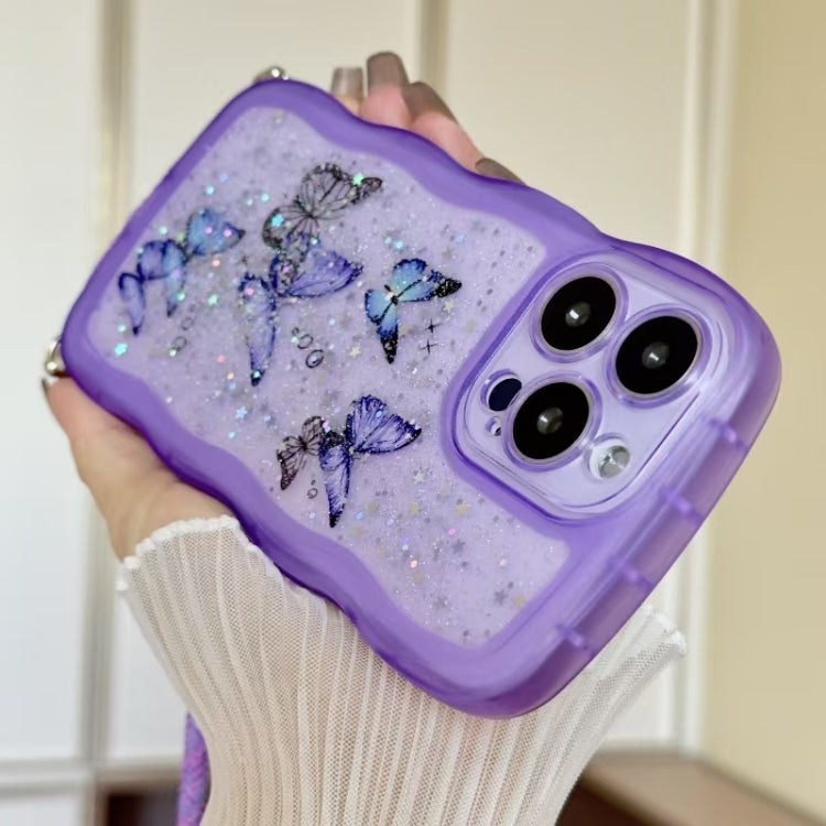 Crossbody Wave Edge Butterfly TPU Phone Case, For iPhone 12 Pro Max, For iPhone 12 Pro, For iPhone 11