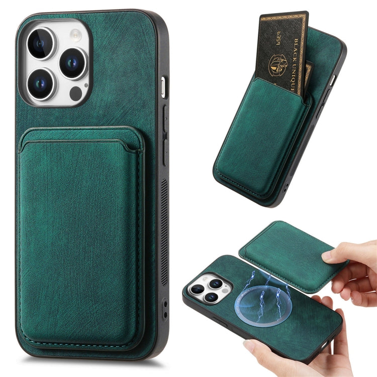 Retro Leather Card Bag Magnetic Phone Case, iPhone 16e