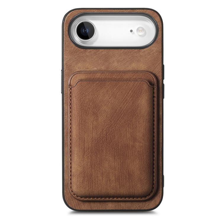 Retro Leather Card Bag Magnetic Phone Case, iPhone 16e
