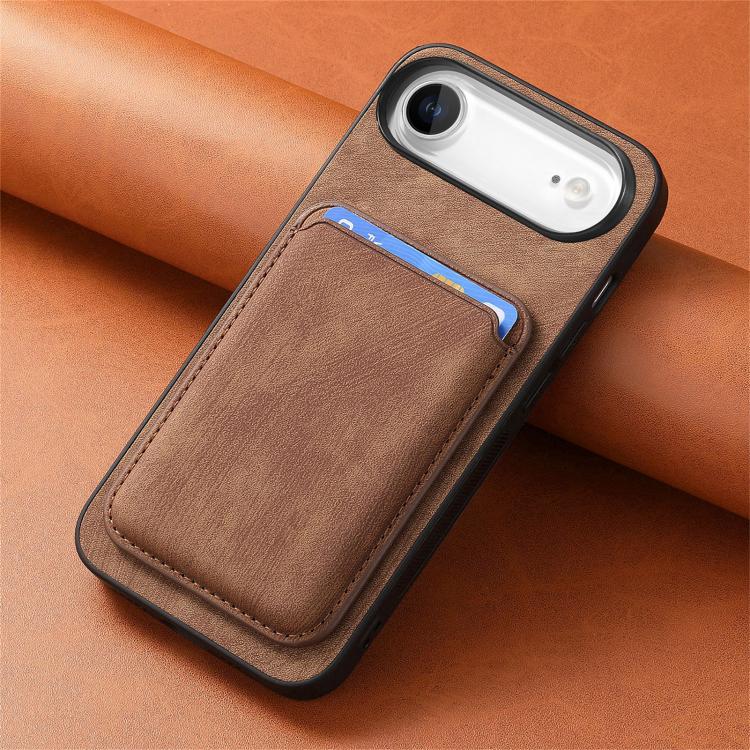 Retro Leather Card Bag Magnetic Phone Case, iPhone 16e