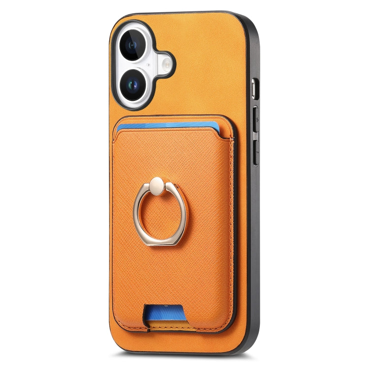 Retro Cross Leather Card Bag MagSafe Phone Case, For iPhone 15 Plus, For iPhone 15, For iPhone 14 Plus
