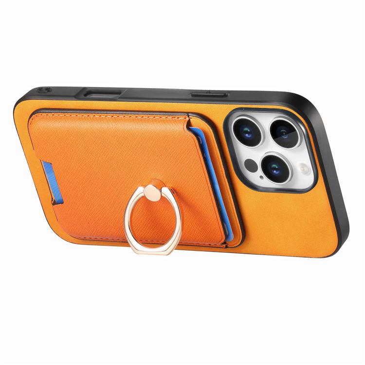 Retro Cross Leather Card Bag MagSafe Phone Case, For iPhone 14, For iPhone 14 Pro, For iPhone 14 Pro Max