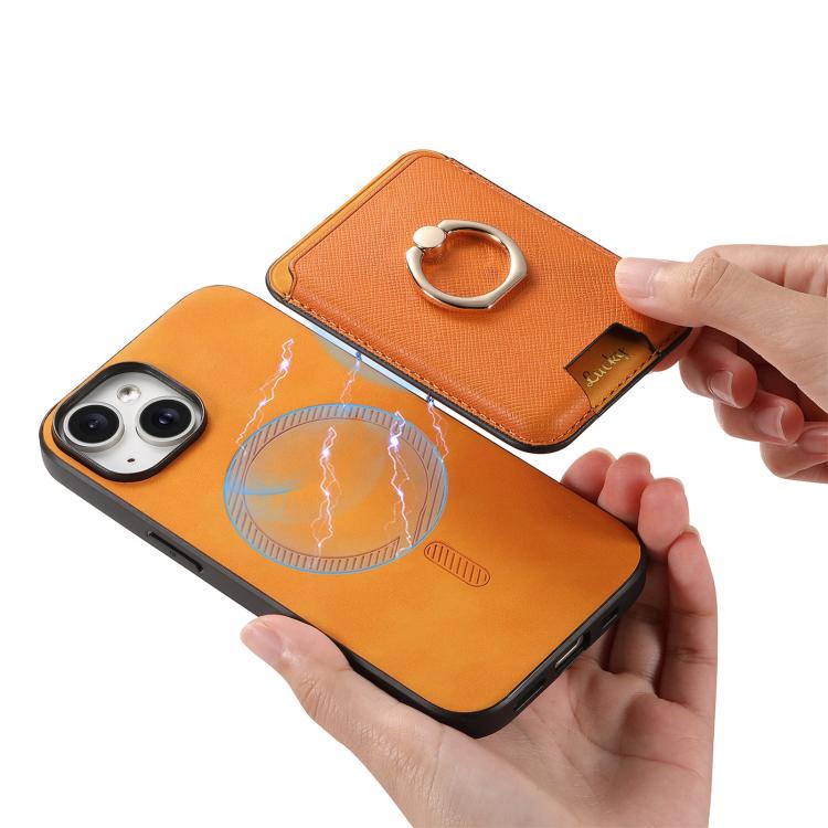 Retro Cross Leather Card Bag MagSafe Phone Case, For iPhone 11 Pro Max, For iPhone 11, For iPhone 11 Pro