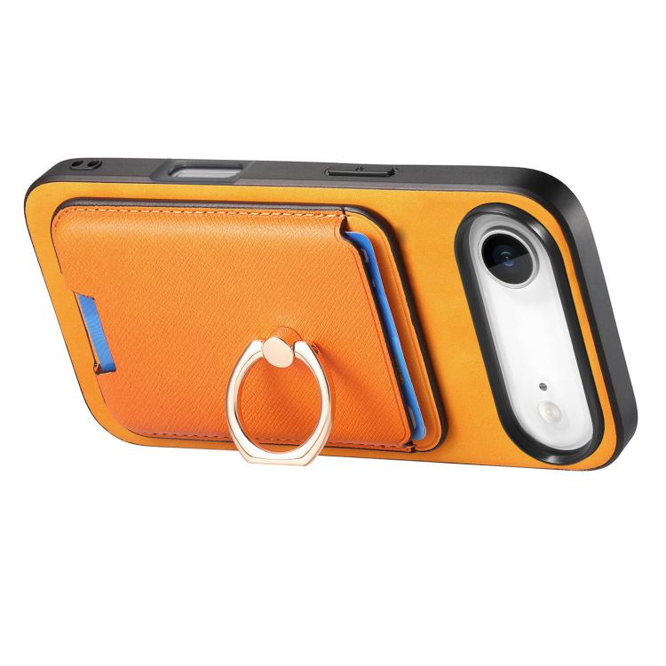 Retro Cross Leather Card Bag MagSafe Phone Case, For iPhone 16, For iPhone 15 Pro Max, For iPhone 15 Pro