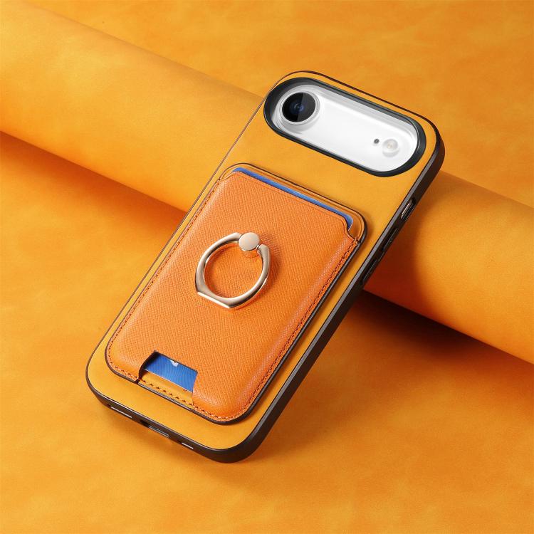 Retro Cross Leather Card Bag MagSafe Phone Case, For iPhone 16, For iPhone 15 Pro Max, For iPhone 15 Pro