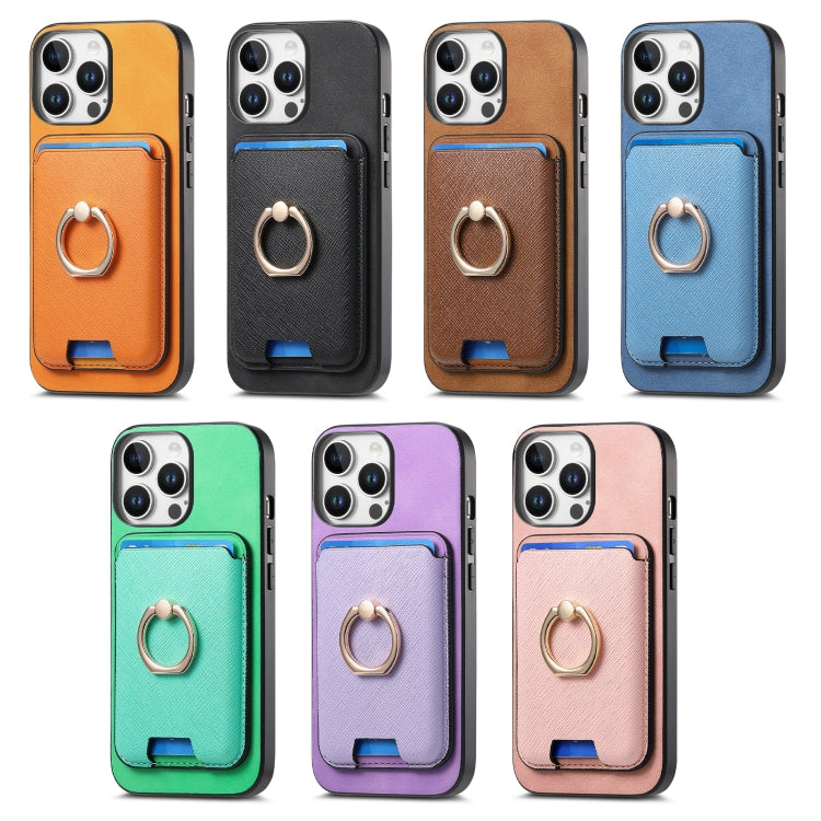 Retro Cross Leather Card Bag MagSafe Phone Case, For iPhone 13 Pro Max, For iPhone 13 Pro, For iPhone 13