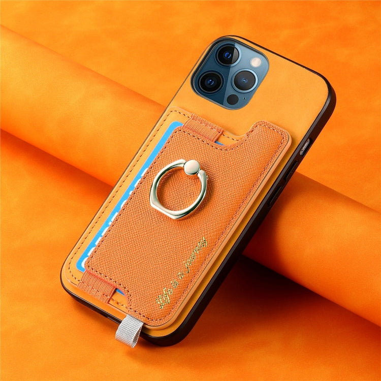 Retro Magsafe Cross Leather Ring Holder Card Bag Phone Case, For iPhone 11 Pro, For iPhone XR, For iPhone XS Max