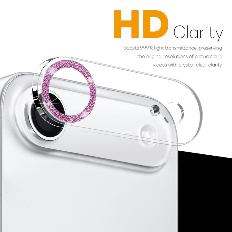 NORTHJO Camera Lens Protector Glitter Ring 3D Tempered Glass Film