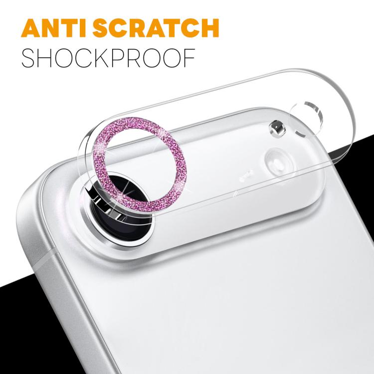 NORTHJO Camera Lens Protector Glitter Ring 3D Tempered Glass Film