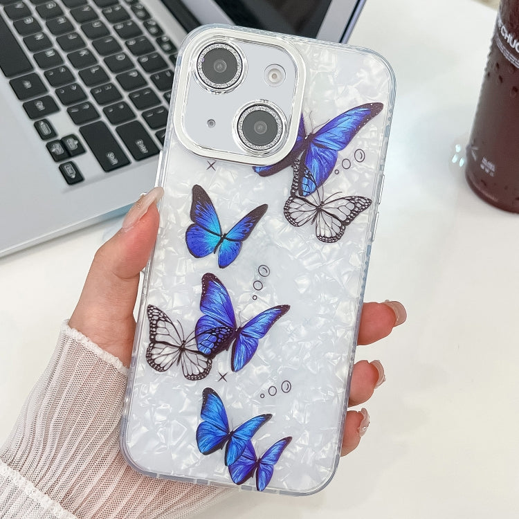 Plating Texture Butterfly TPU Phone Case with Glitter Lens Film, For iPhone 14, For iPhone 14 Pro, For iPhone 14 Pro Max, For iPhone 13 Pro Max