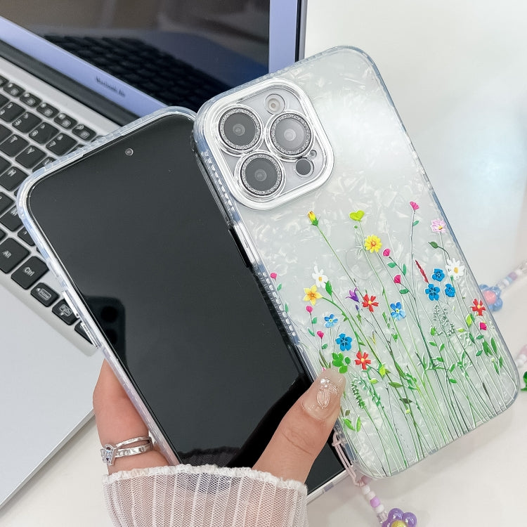 Electroplating Flower Texture Wristband TPU Phone Case, For iPhone 14, For iPhone 14 Pro, For iPhone 14 Pro Max, For iPhone 13 Pro Max