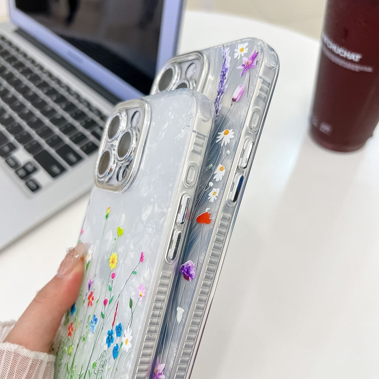 Electroplating Flower Texture Wristband TPU Phone Case, For iPhone 14, For iPhone 14 Pro, For iPhone 14 Pro Max, For iPhone 13 Pro Max