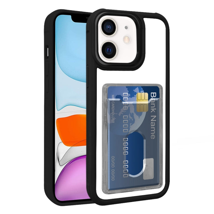 Electroplated Card Bag Acrylic Hybrid TPU Phone Case, For iPhone 11